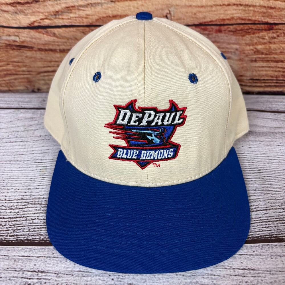 Vintage 1990s DePaul Blue Demons College Snapback Hat